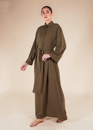 Collared Abaya Coffee - Final Sale