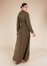 Collared Abaya Coffee - Final Sale