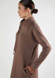 Funnel Neck Midi Taupe
