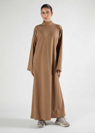 High Neck Abaya Coffee