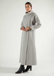 Winter Wrap Abaya Grey
