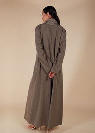 Blazer Neck Abaya Quartz - Final Sale