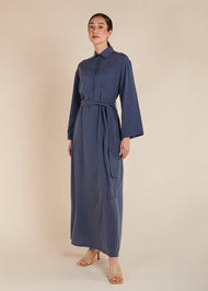 Blue Collared Abaya - Final Sale