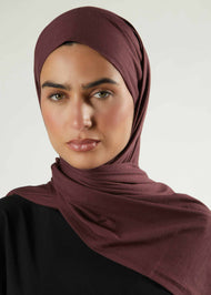 Tie Back Hijab Dark Chocolate