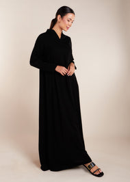 Collared V Neck Abaya - Final Sale