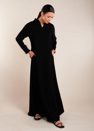 Collared V Neck Abaya - Final Sale