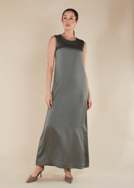 Slip Dress Shimmery Olive - Final Sale
