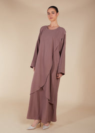 Crossover Abaya Nude - Final Sale