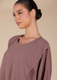 Crossover Abaya Nude - Final Sale