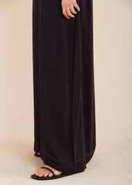 Denim Stitch Abaya Black - Final Sale