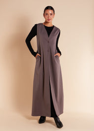 Longline Waistcoat Grey