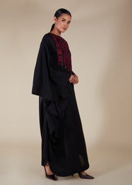 Floaty Tatreez Kaftan Black