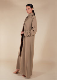Pave Trim Abaya Nude - Final Sale