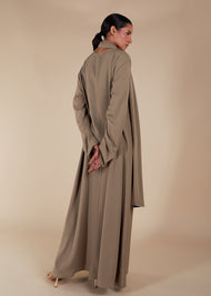 Pave Trim Abaya Nude - Final Sale