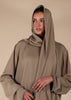 Pave Trim Abaya Nude - Final Sale