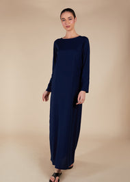 Cotton Full Sleeve Slip Navy