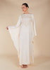Floaty Tatreez Kaftan Cream
