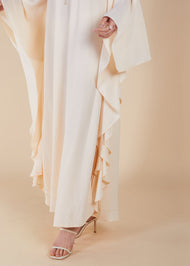 Floaty Tatreez Kaftan Cream