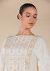 Floaty Tatreez Kaftan Cream
