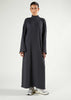 High Neck Abaya Charcoal
