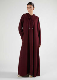 Hoody Abaya Burgundy