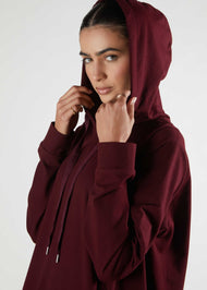 Hoody Abaya Burgundy