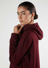 Hoody Abaya Burgundy