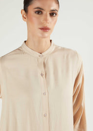 Long Shirt Abaya Natural