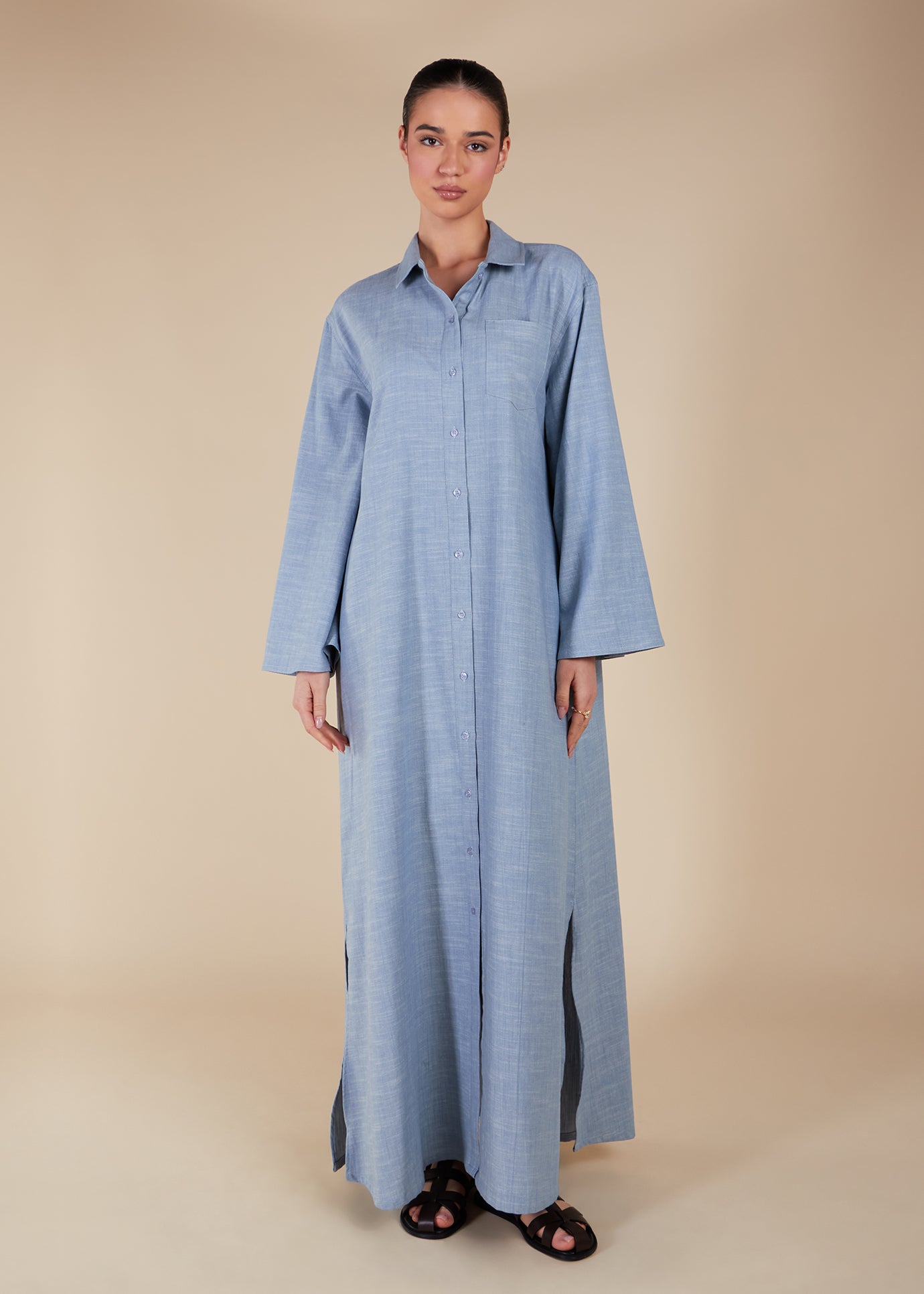 aab modest wear cotton maxi dress reviews Linen Mandarin Neck Maxi | Modest Maxi Dresses