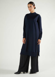 Mid Length Cozy Midi Navy
