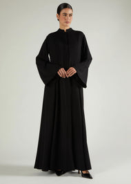 Panelled Abaya Black