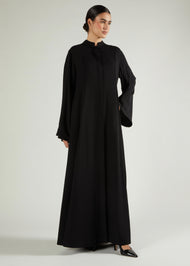 Panelled Abaya Black