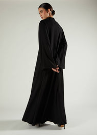 Panelled Abaya Black