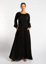 Pleated Abaya Black - Final Sale