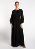 Pleated Abaya Black - Final Sale