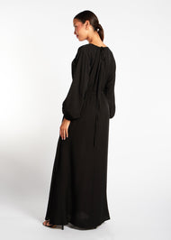 Pleated Abaya Black - Final Sale