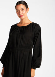 Pleated Abaya Black - Final Sale
