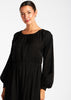Pleated Abaya Black - Final Sale