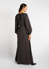 Pleated Abaya Charcoal - Final Sale