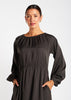 Pleated Abaya Charcoal - Final Sale