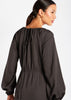 Pleated Abaya Charcoal - Final Sale