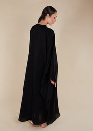 Loose Fit Prayer Abaya Black