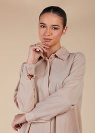 Shirt Dress Co-Ord Beige