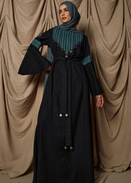 Blue Heriz Abaya