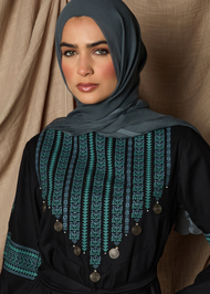 Blue Heriz Abaya
