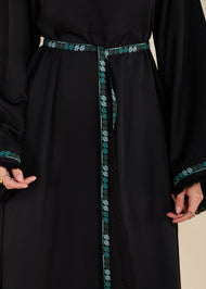 Turquoise Tatreez Abaya