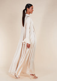 Slim Sleeve Abaya Cream