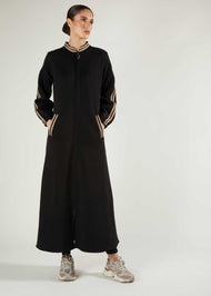 Varsity Abaya Black