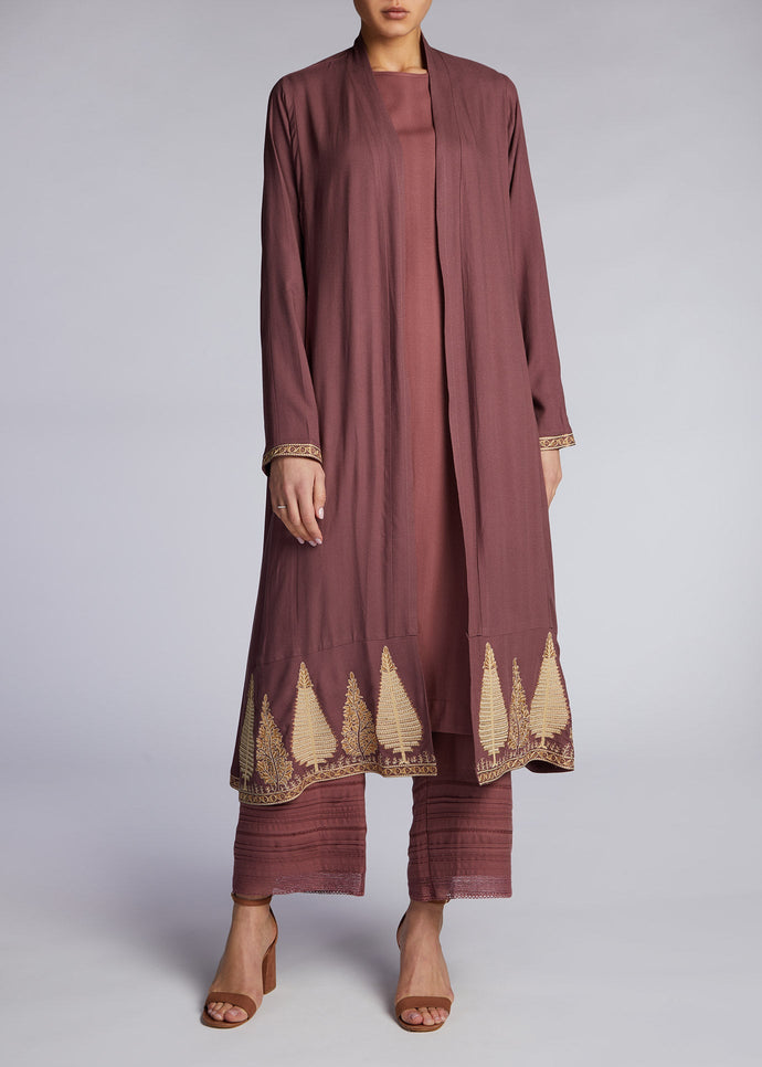 Qasida Kimono Damask Rose | Kimonos | Aab Modest Wear
