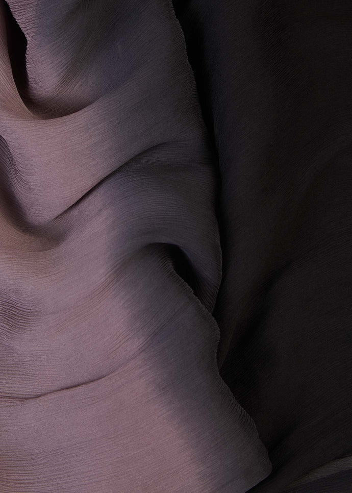 Black & Mauve Ombre Chiffon Silk Hijab
